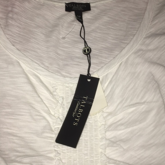 Talbots White Ruffled Tank Top - Picture 4 of 4